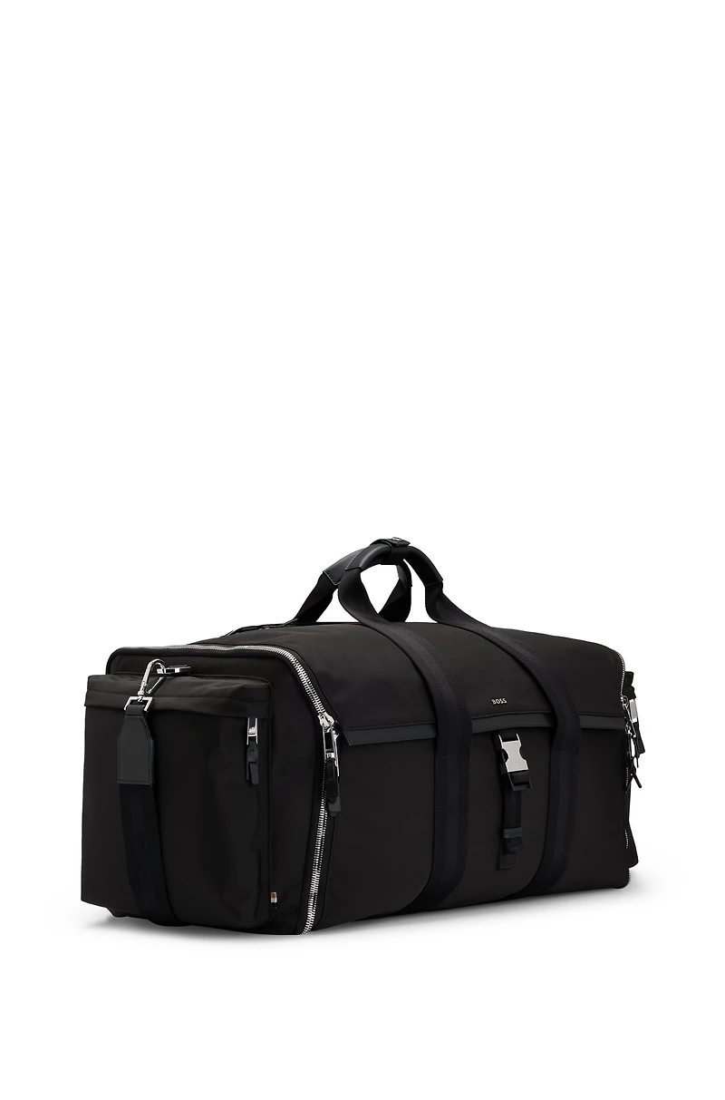 Holdall with zipped suit compartment