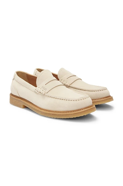 Suede moccasins with crepe outsole
