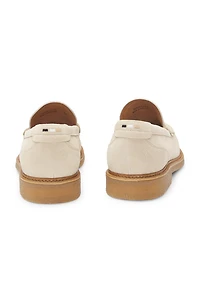 Suede moccasins with crepe outsole