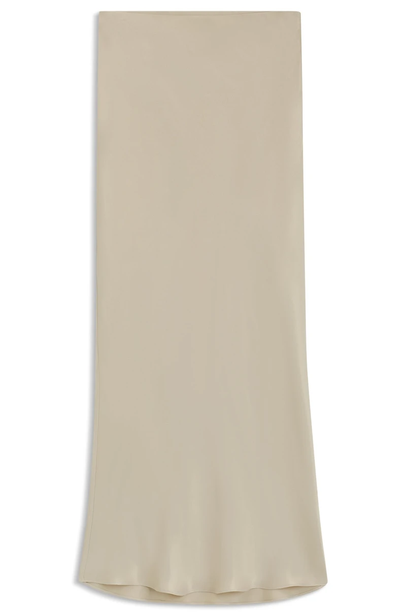 Regular-fit maxi skirt satin