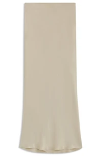 Regular-fit maxi skirt satin