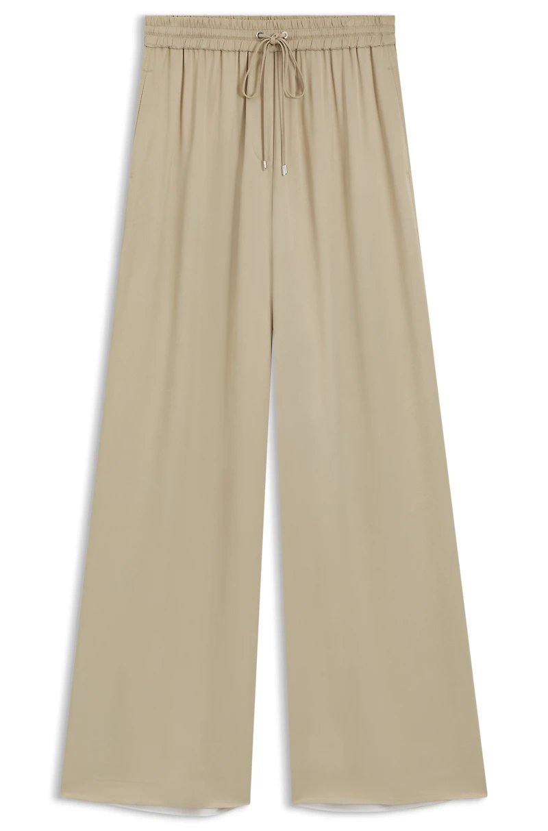 Relaxed-fit trousers satin