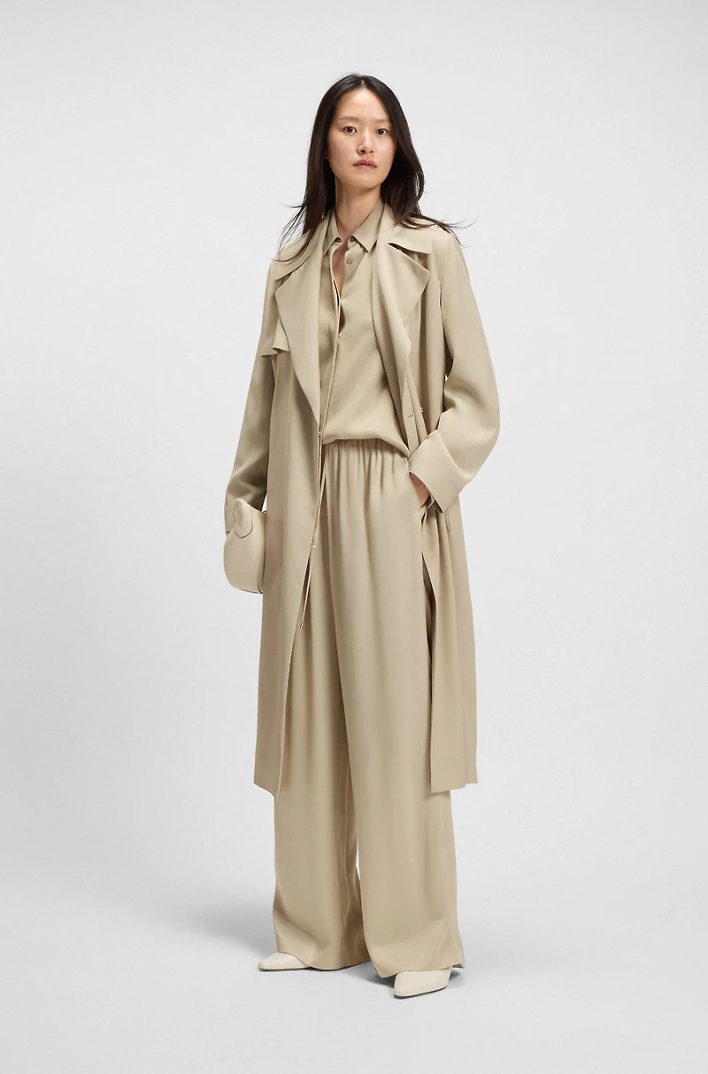 Relaxed-fit trousers satin