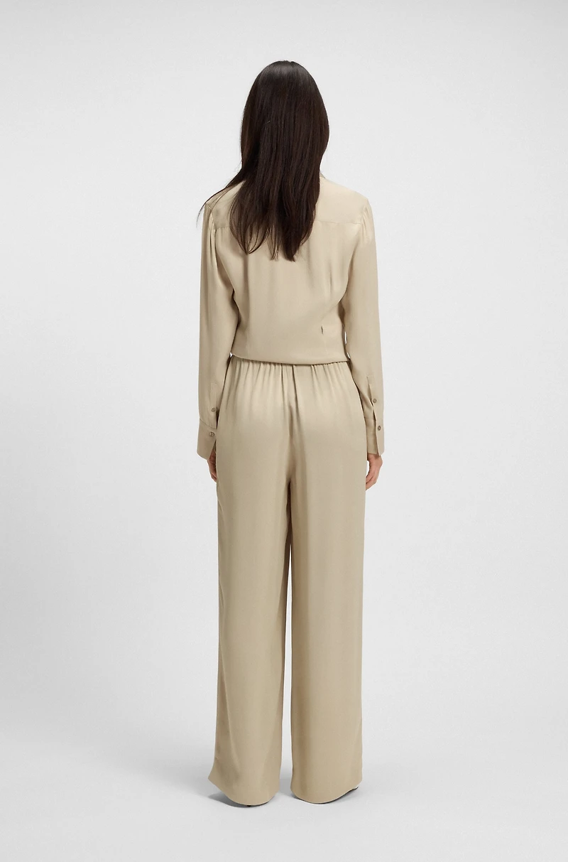 Relaxed-fit trousers satin