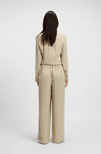 Relaxed-fit trousers satin