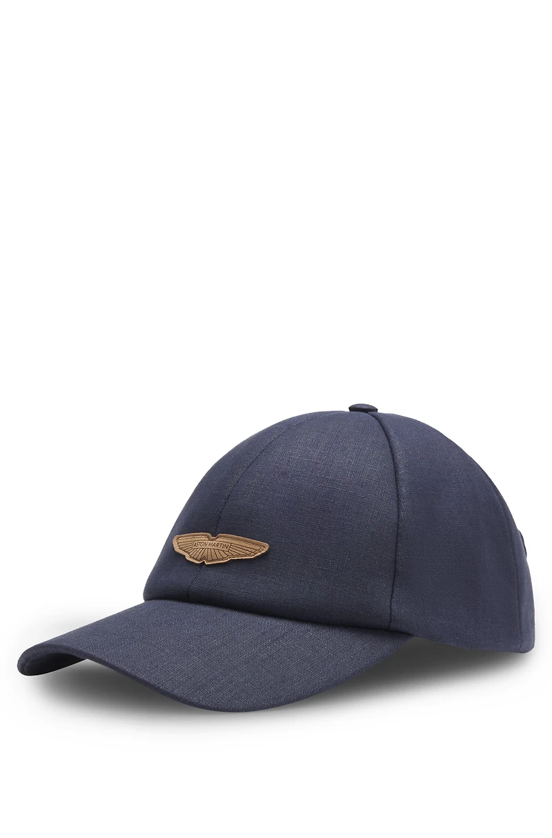 BOSS x ASTON MARTIN cap in linen with logo patch