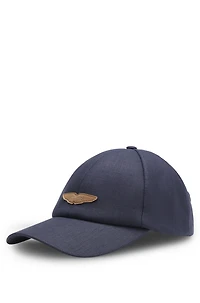 BOSS x ASTON MARTIN cap in linen with logo patch