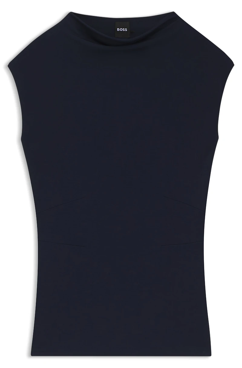 High-neck top matte fabric