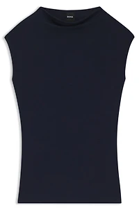 High-neck top matte fabric