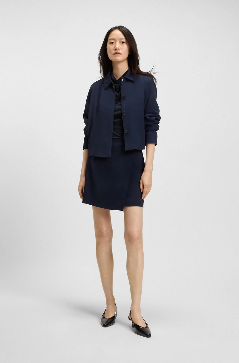 High-neck top matte fabric