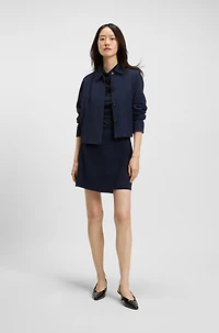 High-neck top matte fabric