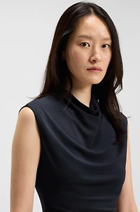 High-neck top matte fabric
