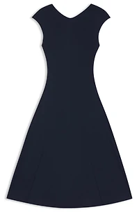 Sleeveless dress matte jersey with seaming details