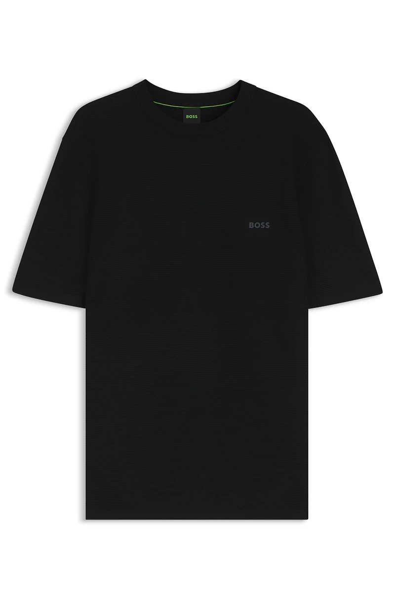 Rib-knit sweater with logo detail