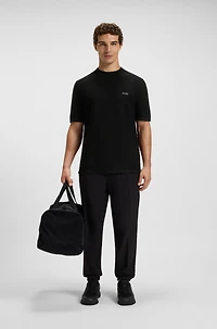 Rib-knit sweater with logo detail