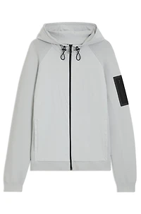 Hybrid jacket with comfort-stretch knit