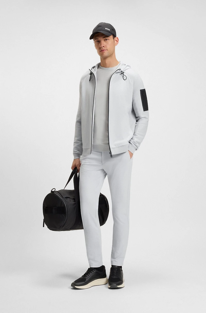 Hybrid jacket with comfort-stretch knit