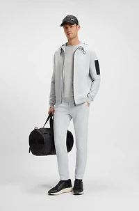 Hybrid jacket with comfort-stretch knit