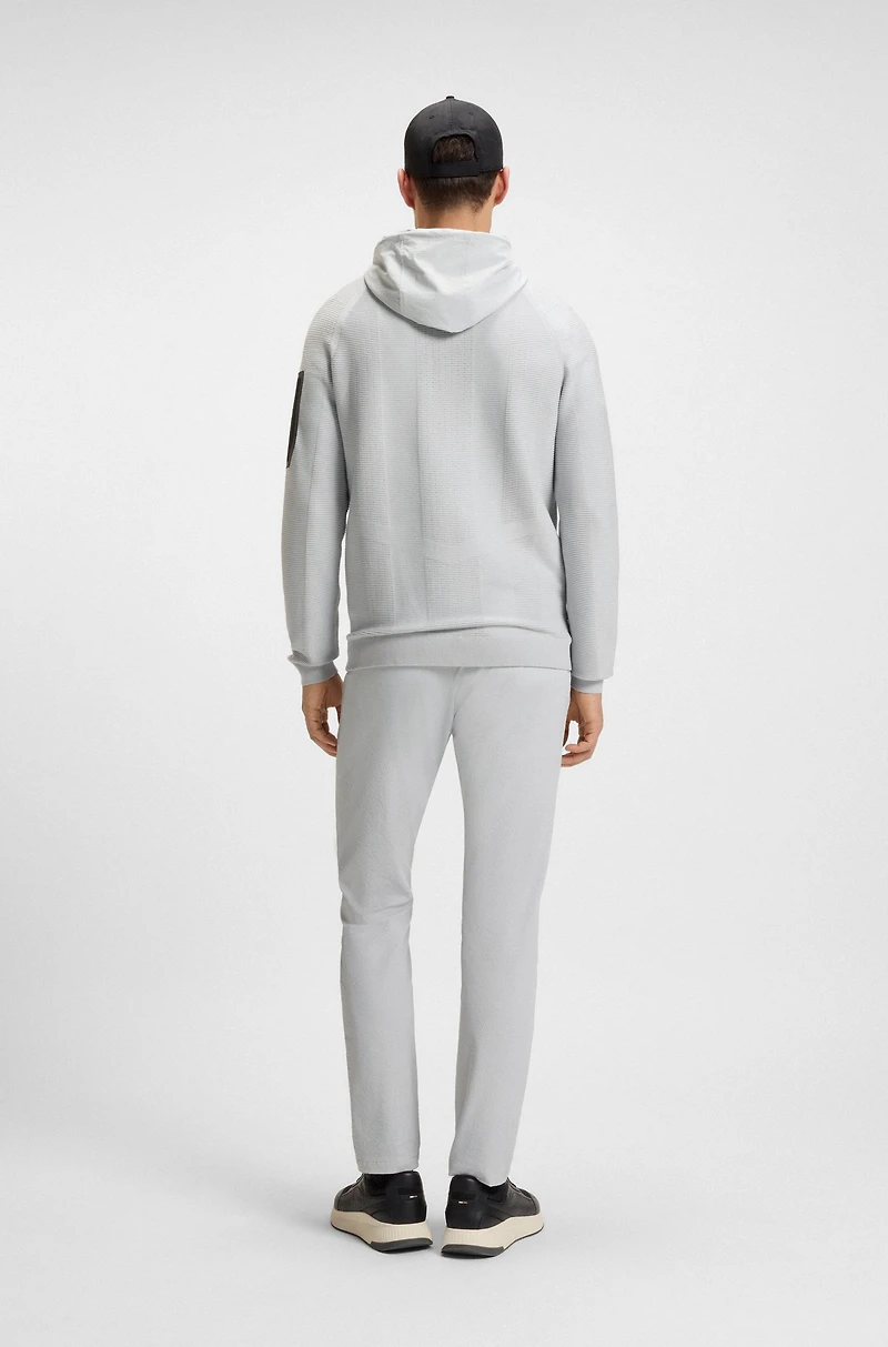 Hybrid jacket with comfort-stretch knit