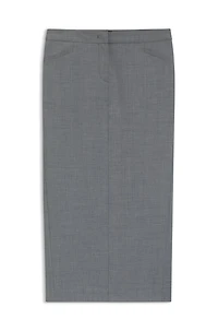 Pencil skirt melange virgin wool