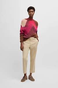 Tapered-fit chinos stretch-cotton satin