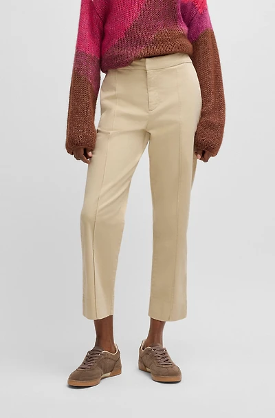 Tapered-fit chinos stretch-cotton satin