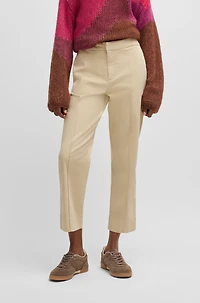 Tapered-fit chinos stretch-cotton satin