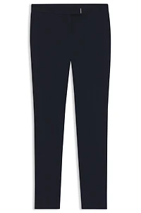 Slim-fit trousers with slit hems