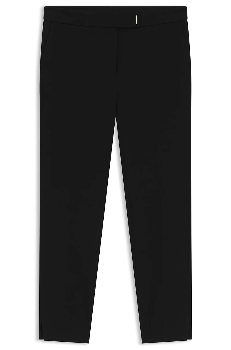 Slim-fit pants micro-structured stretch fabric
