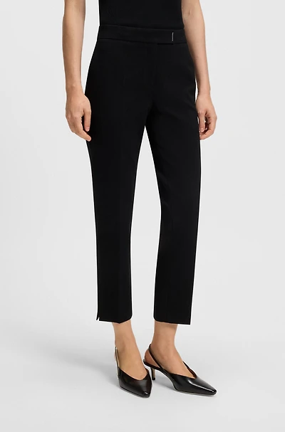 Slim-fit pants micro-structured stretch fabric