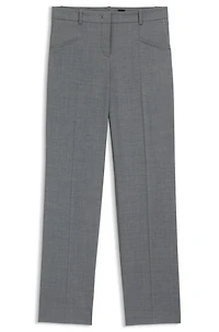 Slim-fit pants melange virgin wool
