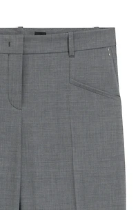 Slim-fit pants melange virgin wool