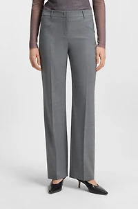 Slim-fit pants melange virgin wool