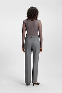 Slim-fit pants melange virgin wool