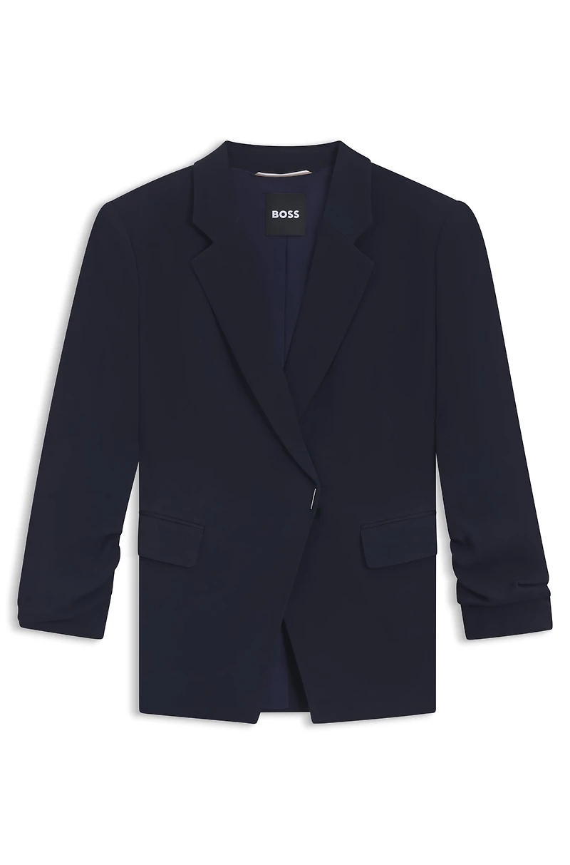 Slim-fit blazer with press-stud closure