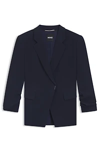 Slim-fit blazer with press-stud closure