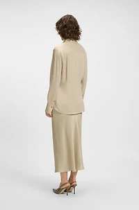 Regular-fit blouse satin
