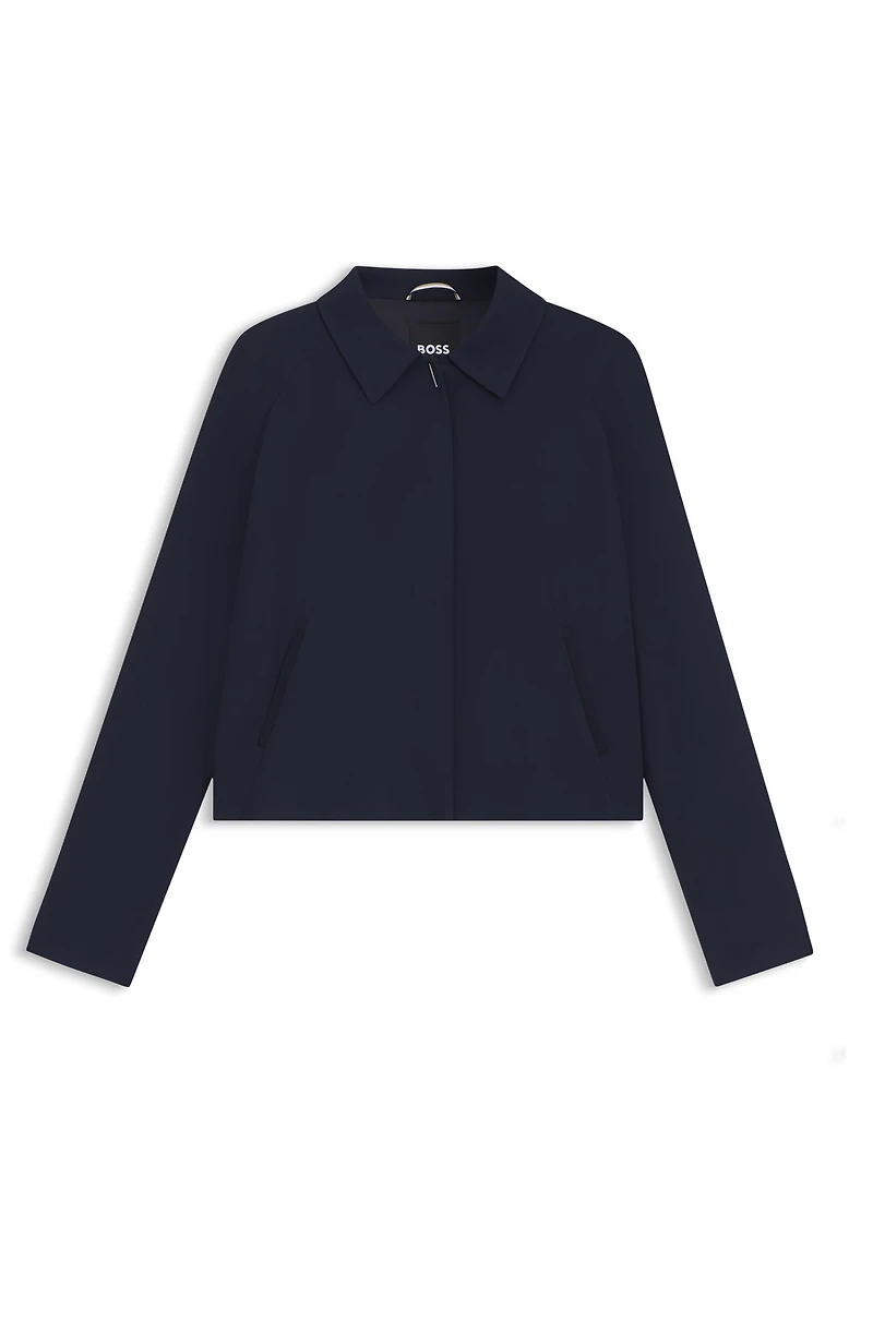 Crepe blazer with concealed closure
