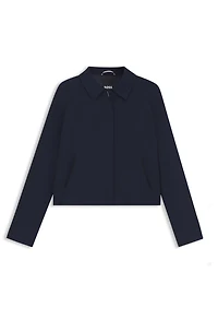 Crepe blazer with concealed closure