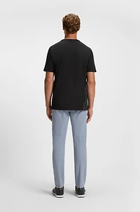 Stretch-cotton T-shirt with degradé print