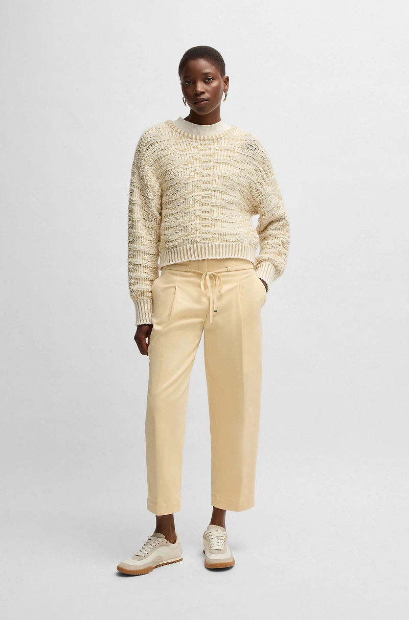 Low-top trainers fabric and suede