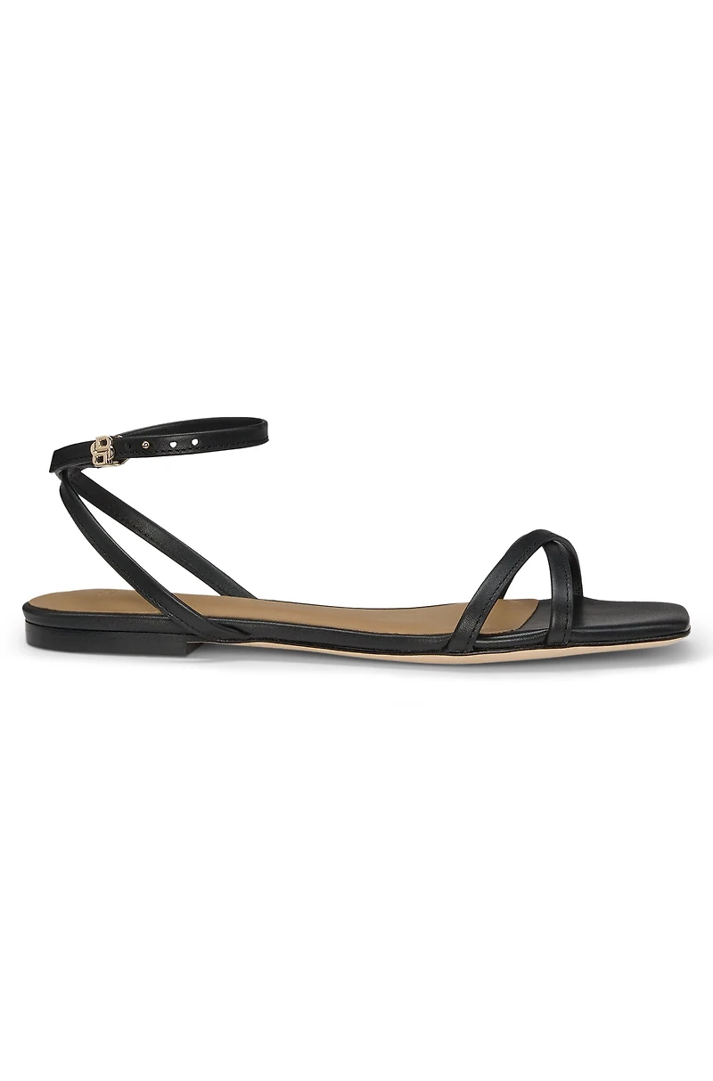 Leather sandals with Double B monogram