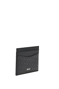 Monogrammed card holder with printed logo