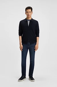 Blue slim-fit jeans performance denim