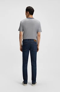 Blue slim-fit jeans performance denim