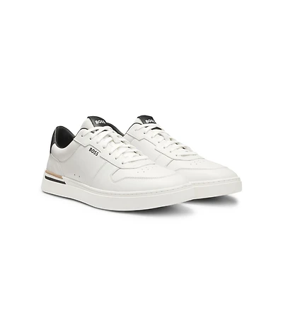 Logo-detail trainers leather