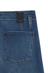 Regular-fit jeans mid-blue Italian stretch denim