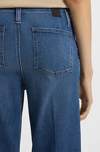 Regular-fit jeans mid-blue Italian stretch denim