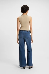 Regular-fit jeans mid-blue Italian stretch denim