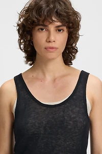 Knitted vest top with layered design